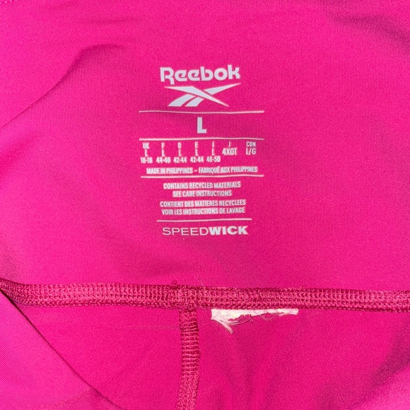 Reebok Women's Vibrant Pink Leggings with Pockets L - Picture 3 of 3